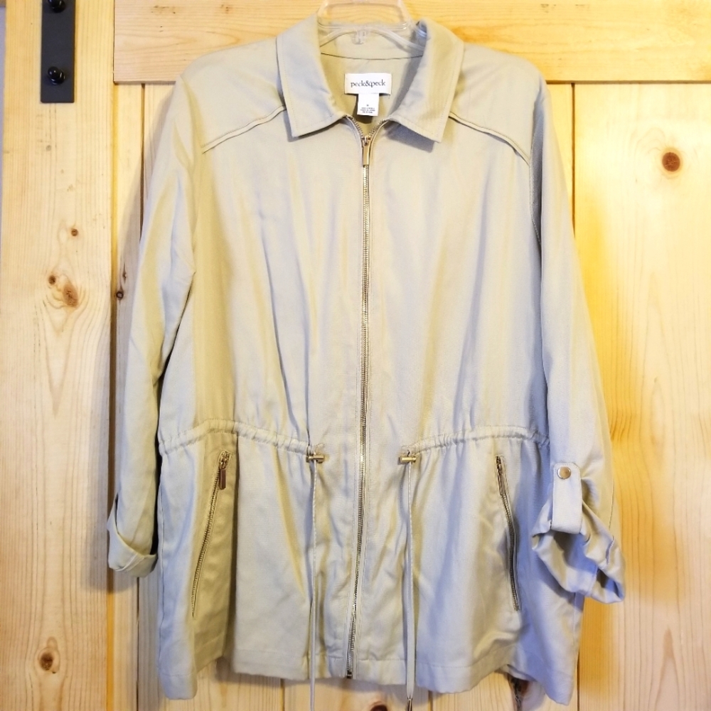 Peck&Peck Lightweight Drawstring Utility Jacket - image 1